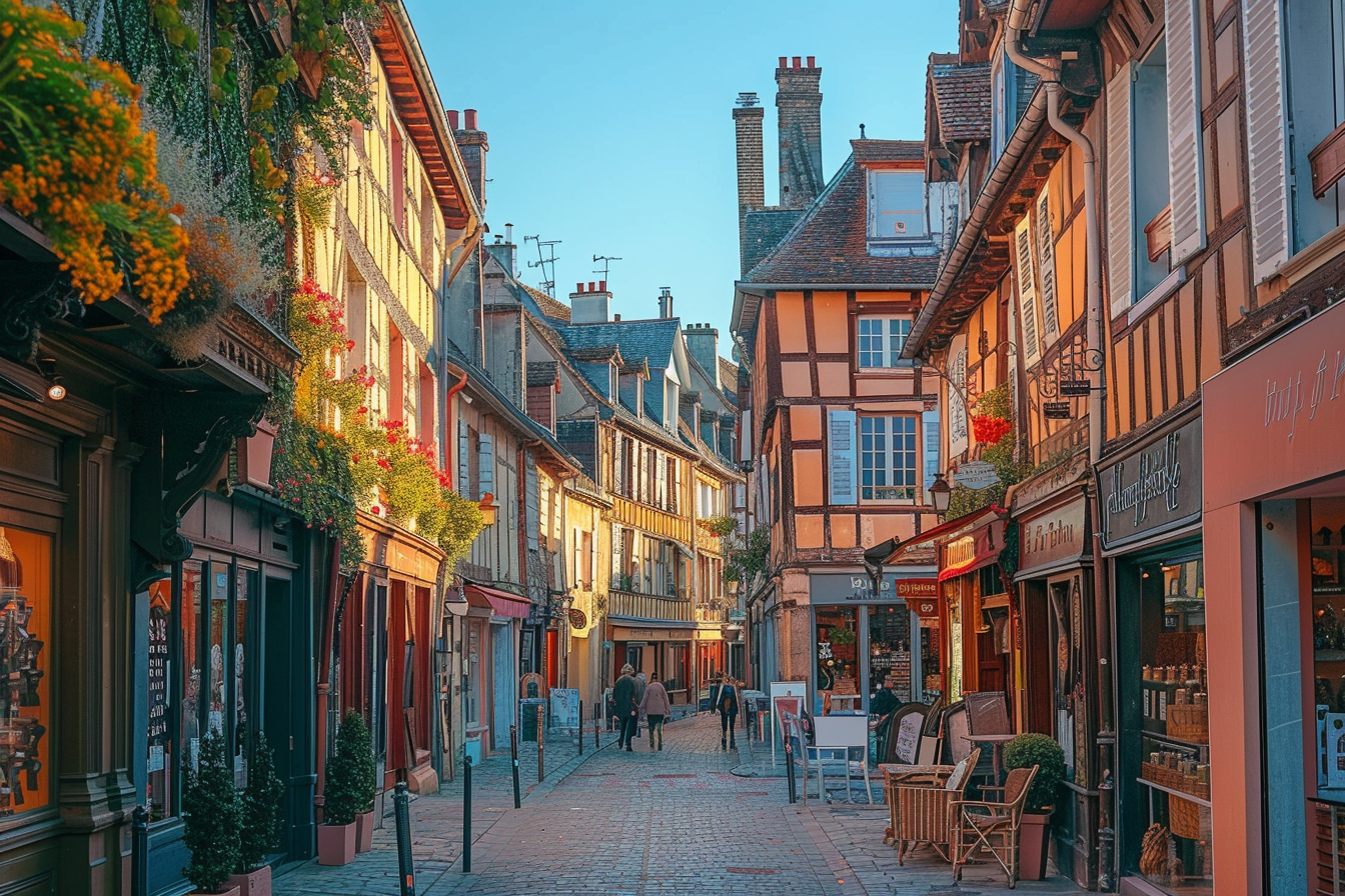 Vue pittoresque du quartier historique de Rouen, illustrant un choix idéal de bon quartier où habiter pour un nouvel élan